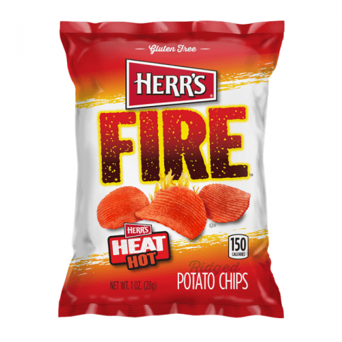 Herr's Fire Ridged Potato Chips 1oz (28.4g)  (US)