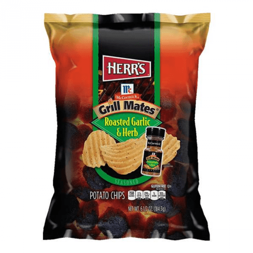 Herr's Grill Mates Roasted Garlic & Herb Potato Chips 6.5oz (US)
