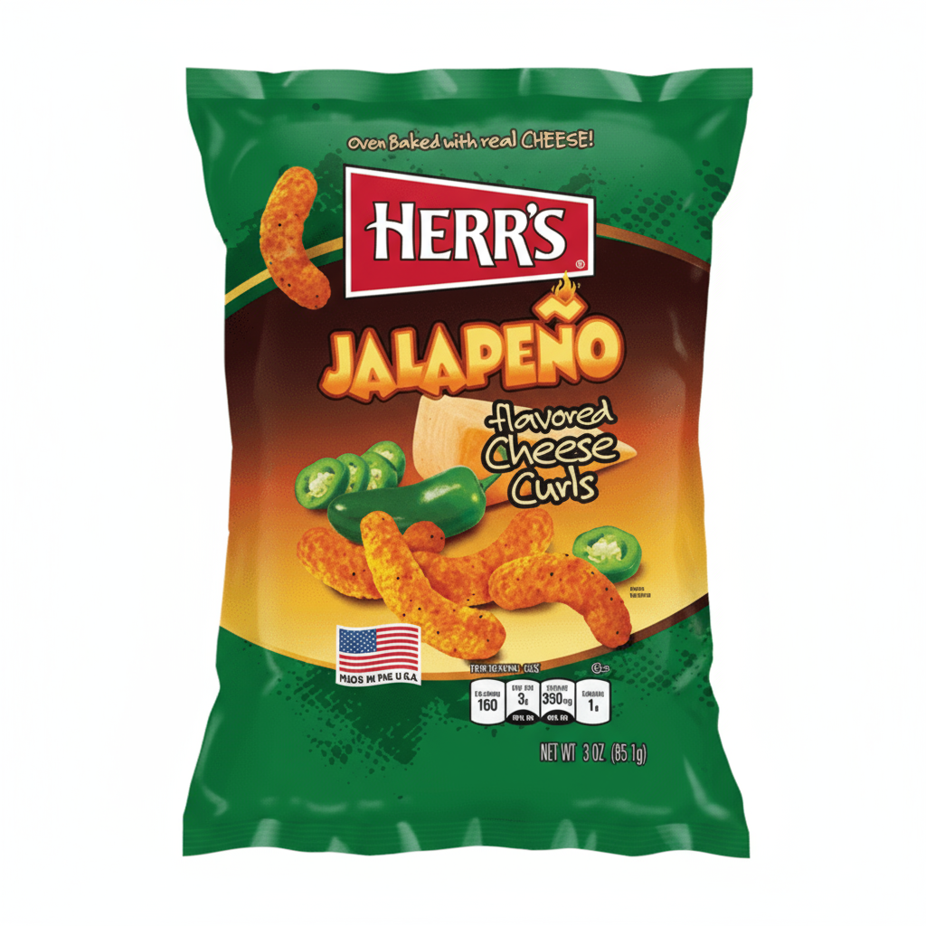 Herr's Jalapeno Poppers Cheese Curls 3oz (85g) ( US )