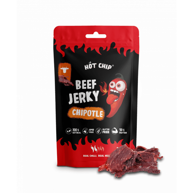 Hot Chip Beef Jerky Chilli Chipotle 25g  ( Czech Republic )