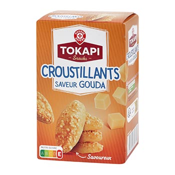 Tokapi Croustillants Gouda cheese Crackers 85g ( France )