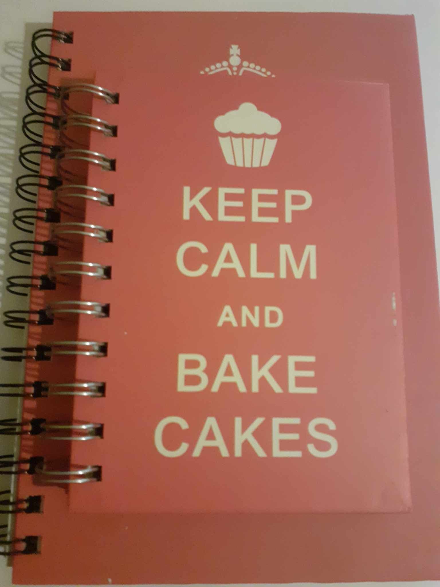 Keep Calm And Bake Cakes Note Book Hard Back