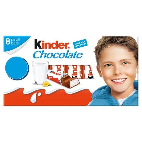 Kinder Chocolate Small Bars PMP- 8 x 12.5g (100g) (UK)