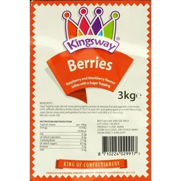 Kingsway Jelly Berries  Raspberry / Blackcurrant (UK)