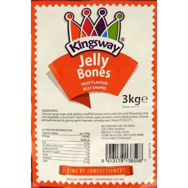 Kingsway Jelly Bones  100g  (UK)