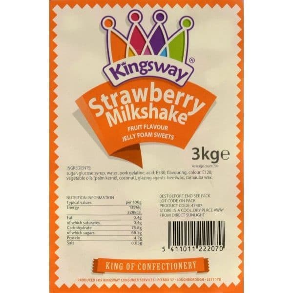 Kingsway Strawberry Milkshake 100g  (UK)