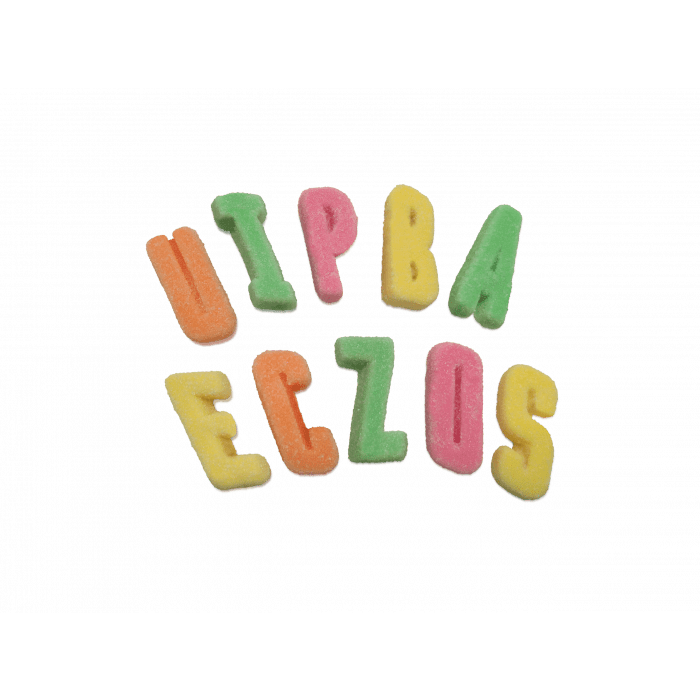 Kingsway  Sugared Gummy  Letters 100g ( UK )