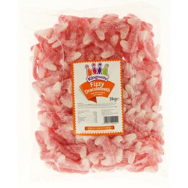 Kingsway Vegan Fizzy Dracula Teeth 100g  (UK)