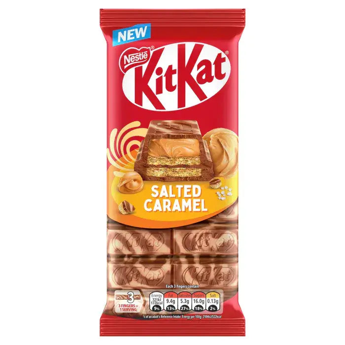 KitKat Salted Caramel Chocolate Sharing Bar 99g ( UK )