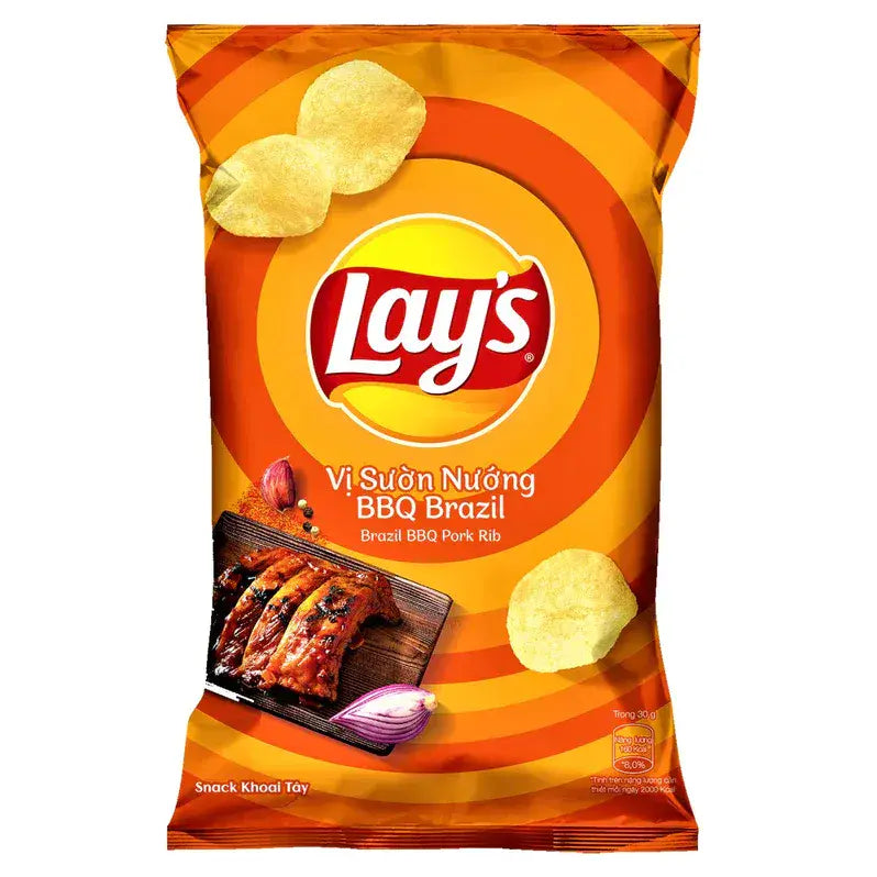 Lays Brazil BBQ Pork Rib 30g  (Vietnam)