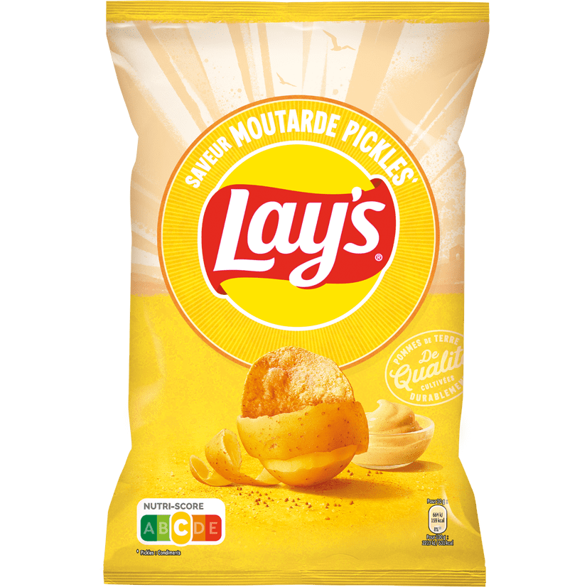 Lays Moutarde Pickles ( Mustard ) 135g   ( France )