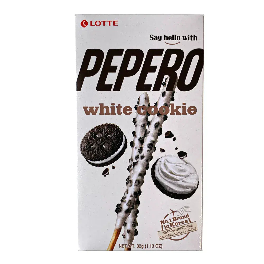 Lotte Pepero White Cookies chocolate & Biscuit sticks 32g ( Korea )