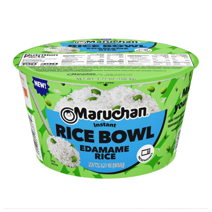 Maruchan Bowl Instant Rice Edamame 3.77oz (106.9g)  ( US  ) BB Dated 01 JULY 2026