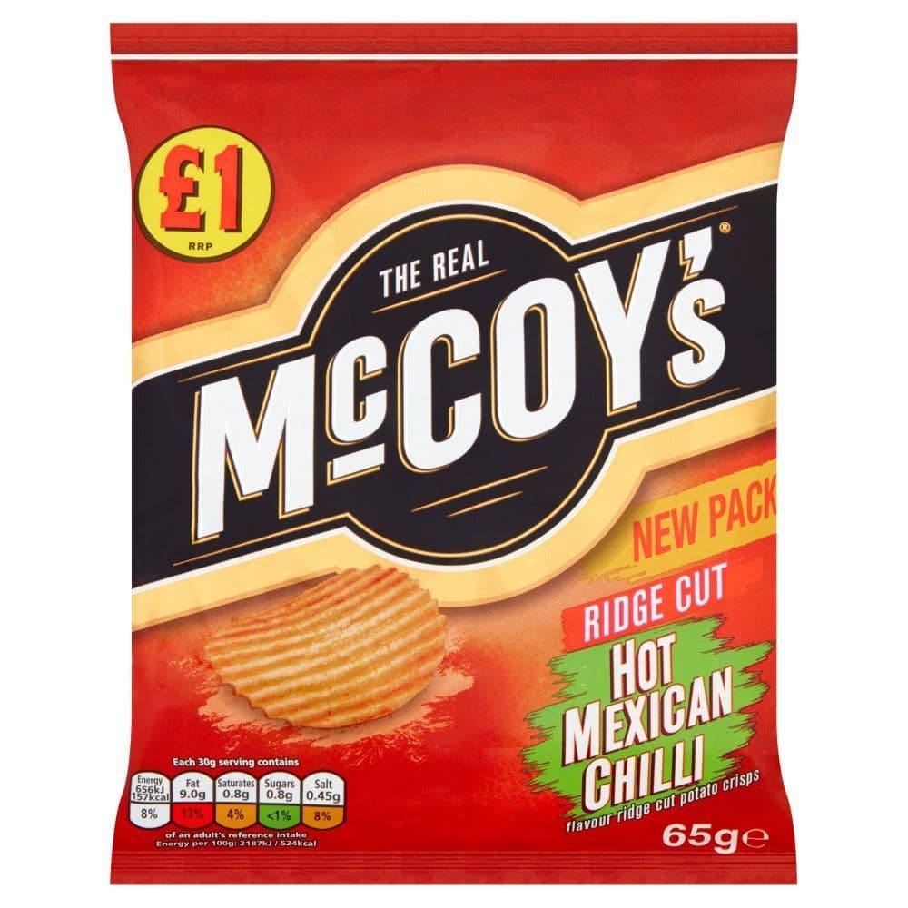 McCoy's Hot Mexican Chilli Sharing Crisps 65g ( UK )