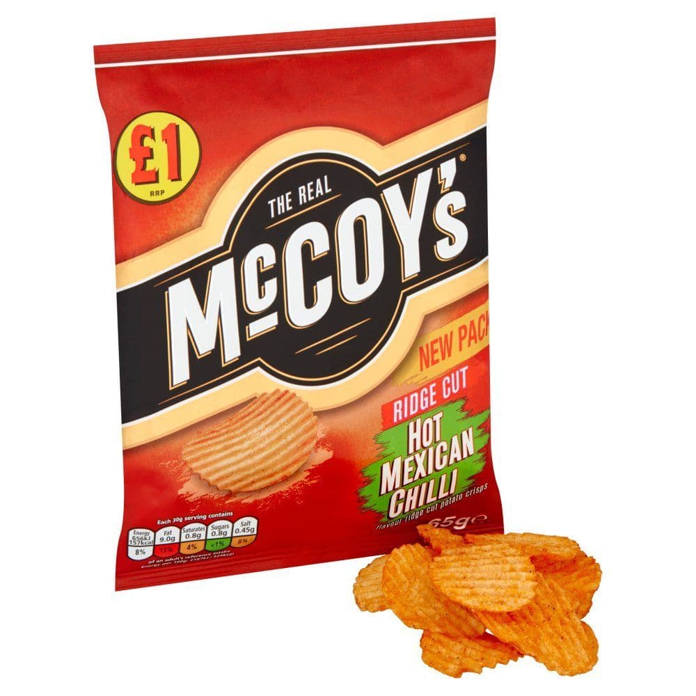 McCoy's Hot Mexican Chilli Sharing Crisps 65g ( UK )