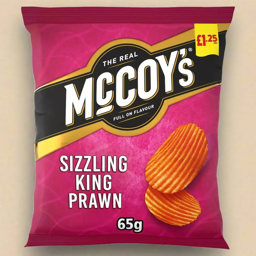 McCoy's Sizzling King Prawn Sharing Crisps 65g  (UK)