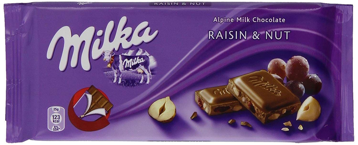 Milka Raisin & Nut 100g Bar (Poland)