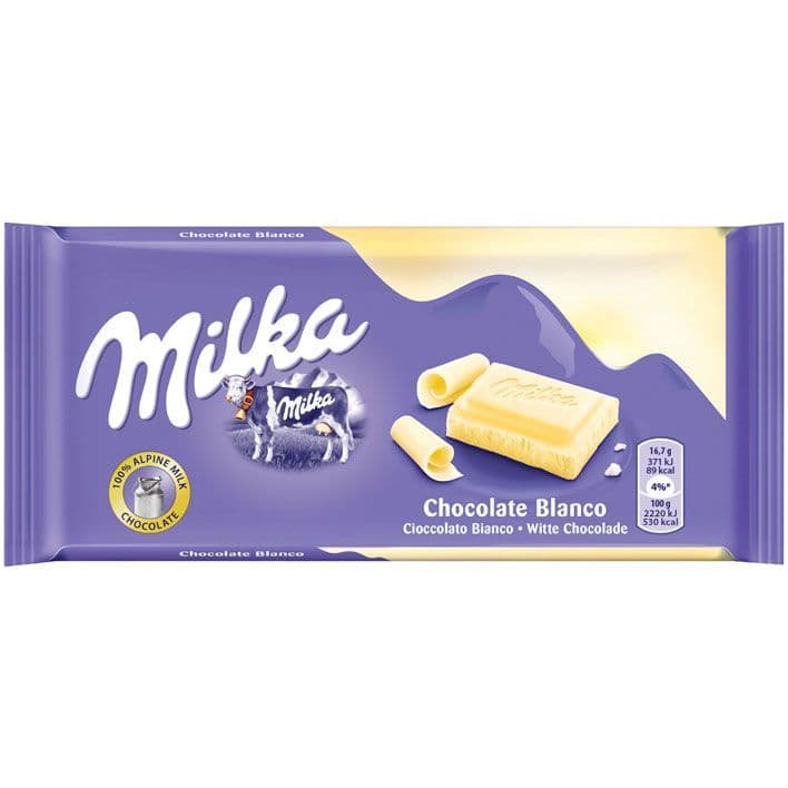 Milka White Chocolate 100g Bar (Poland)