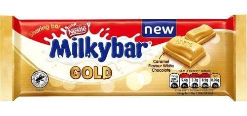 Milkybar Gold Caramel Flavour White Chocolate Sharing Bar 85g ( UK )