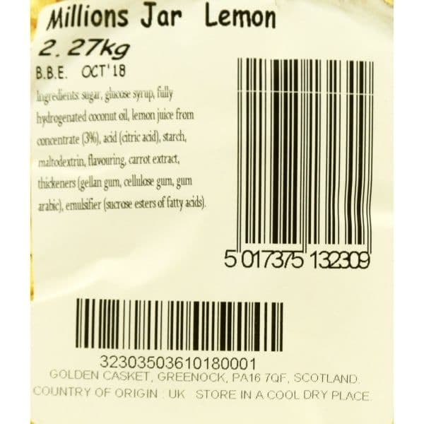 Millions Lemon 100g  (UK)