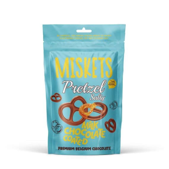 Miskets Milk Chocolate Pretzels Salty 80G