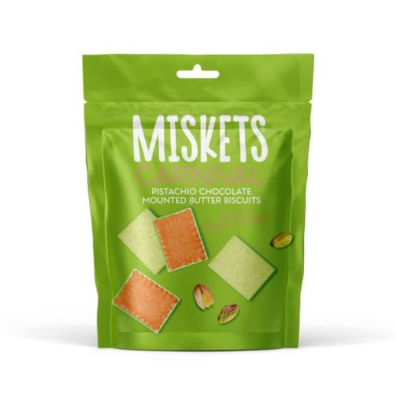 Miskets Pistachio White Mini Biscuits 50g