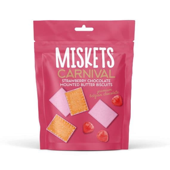 Miskets Strawberry and White Mini Biscuits 50g