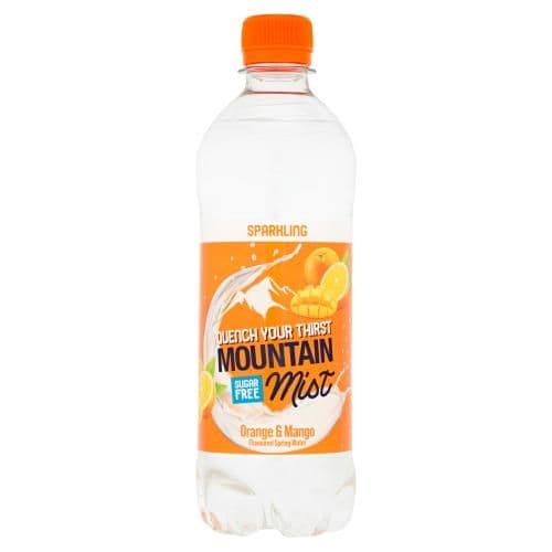 Mountain Mist Orange & Mango Flavoured Sparkling Spring Water 500ml  ( UK )