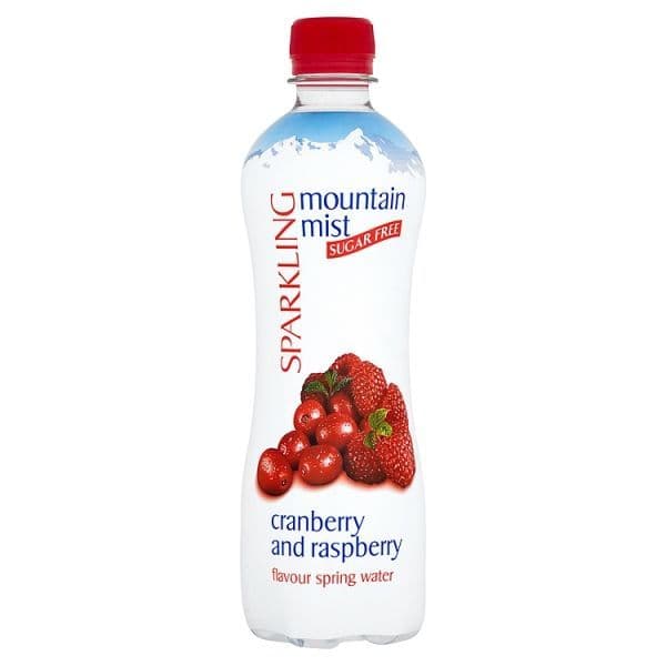 Mountain Mist Sparkling Sugar Free Cranberry and Raspberry Flavour Spring Water 500ml  (UK)