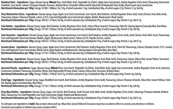 My Pick n Mix 9 Piece Gummy Sweet Stand ( UK )