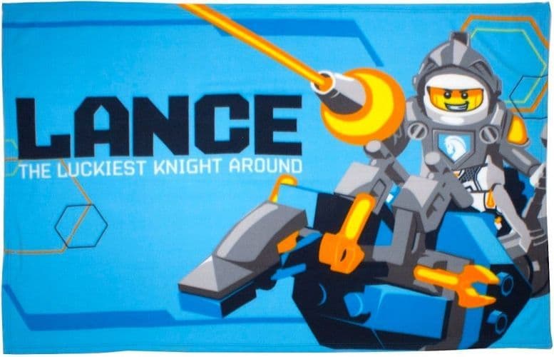 Official Lego Knights "Power" Character Fleece Snuggle Blanket Throw