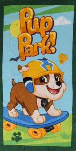 Official PAW Patrol "Pup Park" Character 100% Cotton Velour Beach Towel
