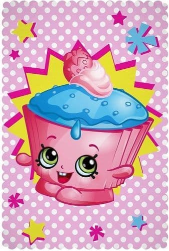 Official Shopkins "Jumble" Character Fleece Blanket Snuggle Throw