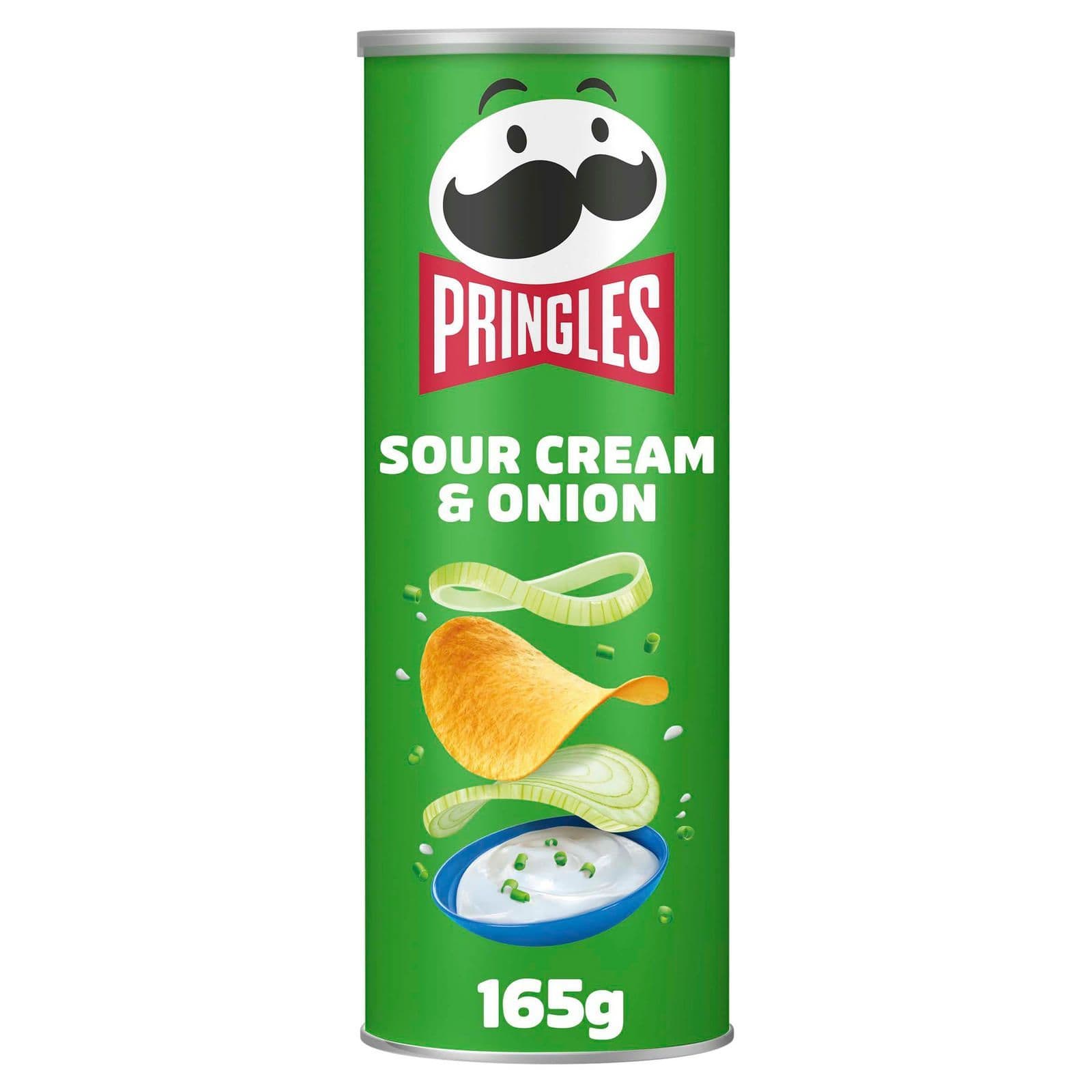 Pringles Sour Cream & Onion Crisps 165g  (UK)