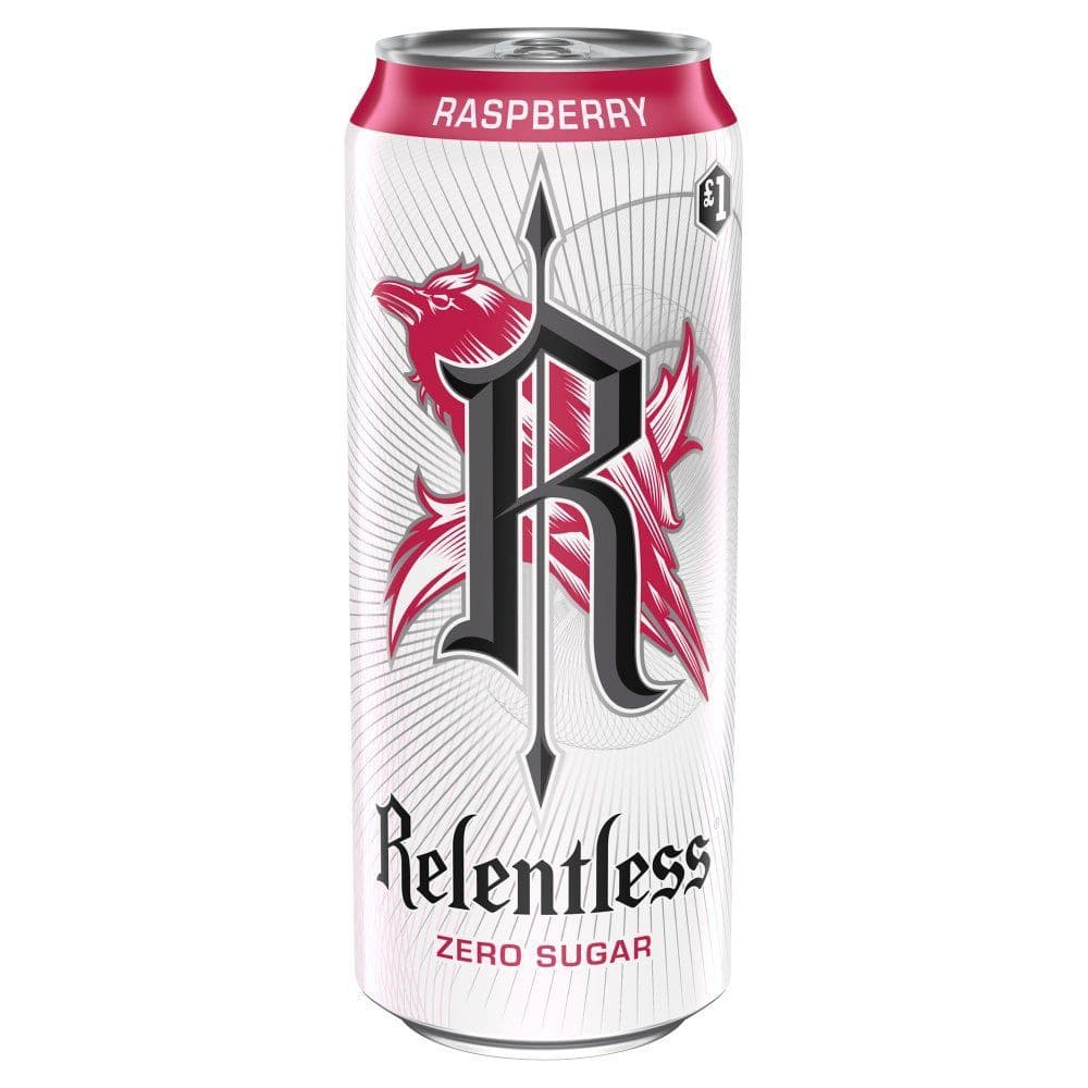 Relentless Raspberry Zero Energy Drink 500ml  (UK)
