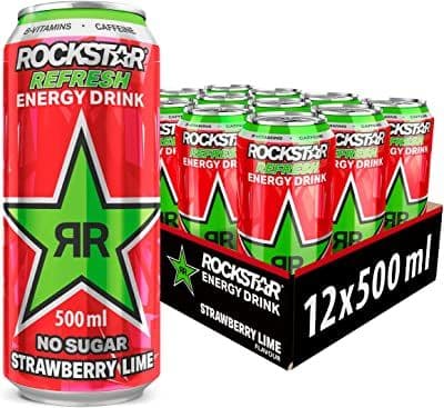 Rockstar Refresh Energy Drink Strawberry Lime 500ml   (UK)