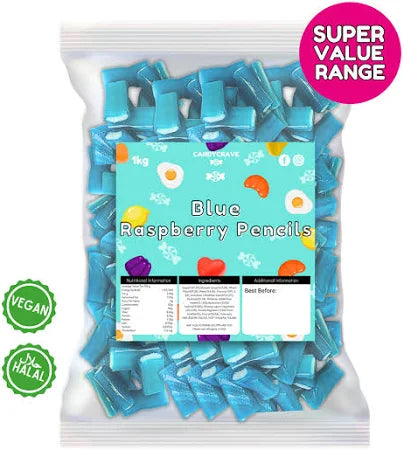 Candycrave  Vegan Blue Raspberry Pencils   ( UK )