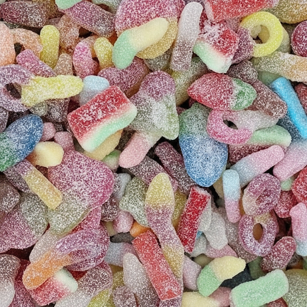 1kg Pouch Mystery fizzy Jelly Sweet Mix