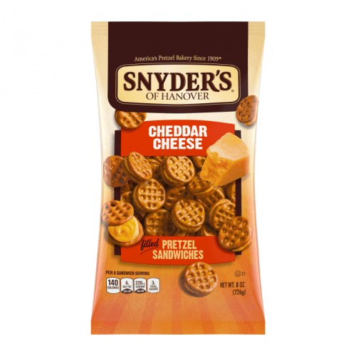 Snyder's Pretzel Sandwiches - Cheddar Cheese 8oz (226g)  ( US )