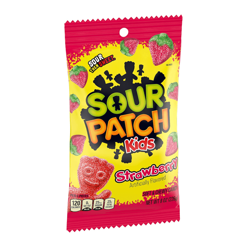 Sour Patch Strawberry 226g  Peg Bag 8oz (US)