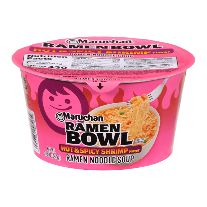 Maruchan Bowl Hot & Spicy Shrimp 3.3oz (94g) ( US )