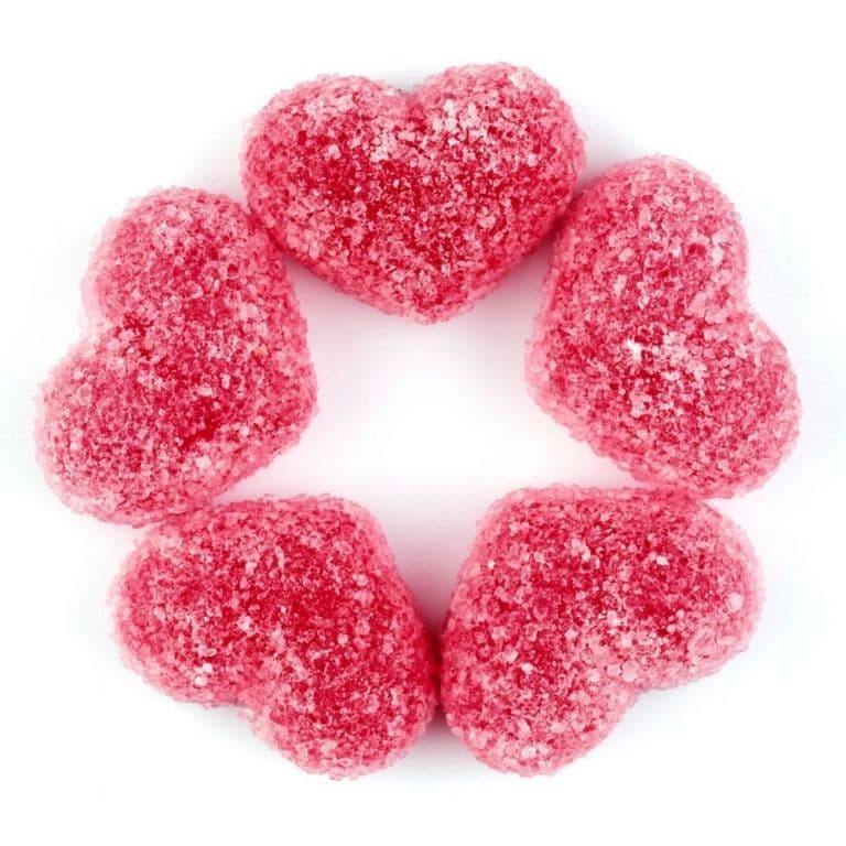 SweetZone Fizzy Strawberry Hearts 100g  (UK)