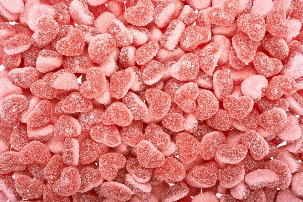 SweetZone Fizzy Strawberry Hearts 100g  (UK)