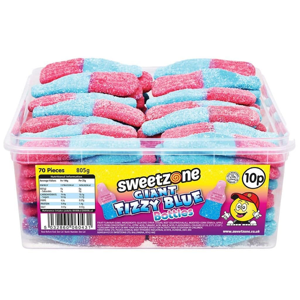 Sweezone  Giant Fizzy Blue Bottles ( UK )