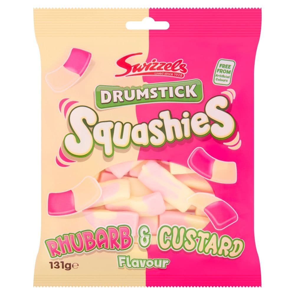 Swizzels Drumstick Squashies Rhubarb & Custard Flavour 131g (UK)