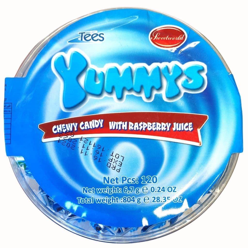 Tees Yummy Raspberry  Chewy Candy ( UK )