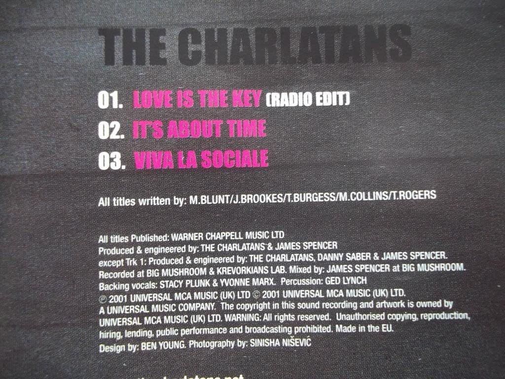 The Charlatans Love Is the Key  CD Single