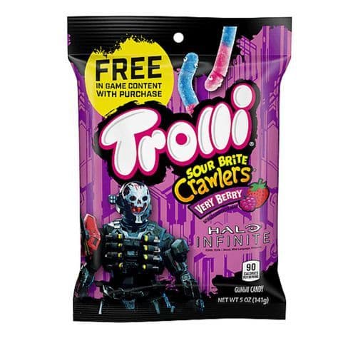 Trolli Sour Brite Crawlers Very Berry 141g Peg Bag ( US )