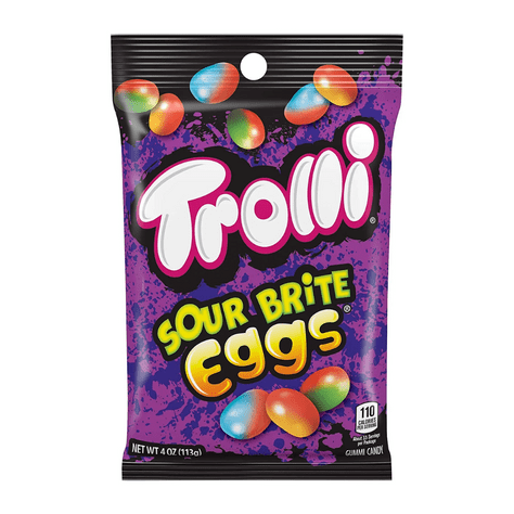 Trolli Sour brite eggs  113g Peg Bag ( US )
