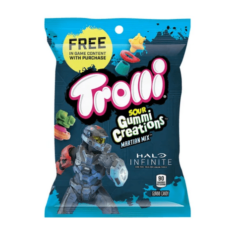 Trolli Sour gummi Creations Martian Mix  120g Peg Bag  ( US )